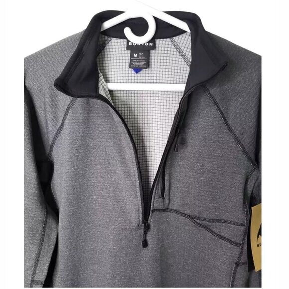 Burton Women's Stockrun Grid Half-Zip Fleece Top Size M True Black NWT - Picture 3 of 11